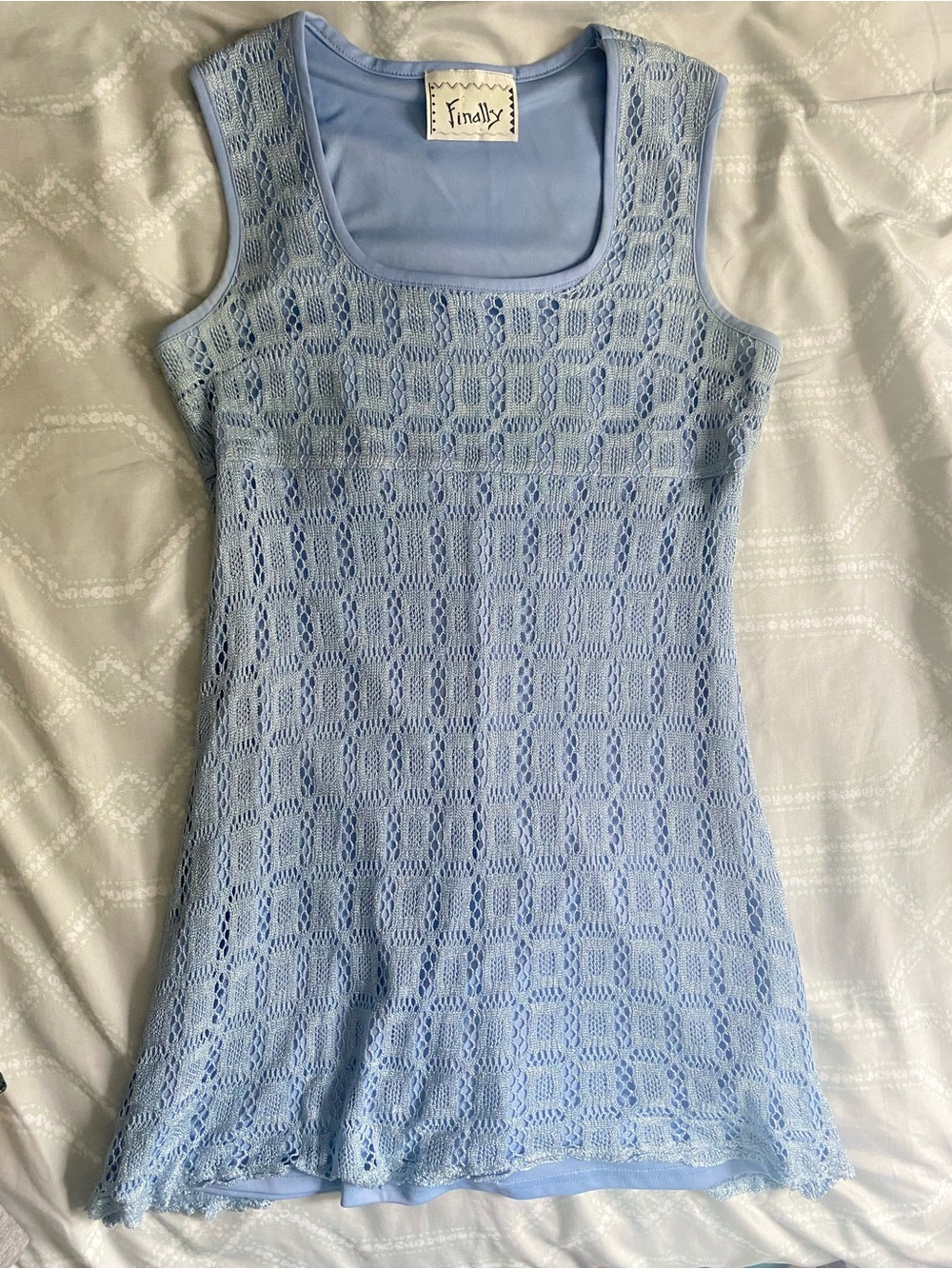 Baby Blue Lace Mini Dress
